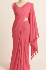 Premium Soft Georgette Saree - শাড়ি + ম্যাচিং ব্লাউজ পিস - Image 6