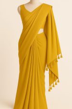 Premium Soft Georgette Saree - শাড়ি + ম্যাচিং ব্লাউজ পিস - Image 4