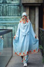 Luxury Flowy Plazo Set with Matching Niqab - ১৫০+ ঘেরের বিশাল প্লাজো ও লং কাট লাক্সারি সেট - Image 3