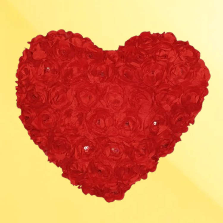 Heart Shape Red Love Pillow | Send Soft Toys as Gifts Red Love Pillow