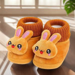 Cute Rabbit Face Soft Fleece Baby Shoes । ০-১২ মাসের শিশুদের জন্য - Image 4
