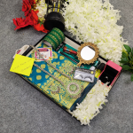 Premium Ocean Green Silk Katan Saree Combo - সিল্ক কাতান শাড়ি ও ১৫টি লাক্সারি আইটেম কম্বো - Image 2