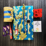 Premium Sirajganj Silk Katan Saree Gift Box with Watch, Jewelry & Note Card - ১২ আইটেমের স্পেশাল শাড়ি গিফট বক্স - Image 3