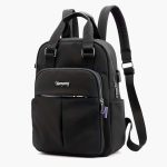 Luxury Nylon Ladies Backpack (Black) সাথে ফ্রি পাবেন Premium Leather Kangaroo Handbag - Image 2