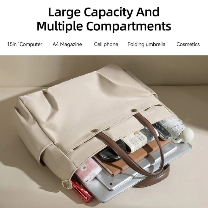 Women's Tote Bag Large Capacity - ওয়াটারপ্রুফ ল্যাপটপ টোট ব্যাগ অফিস, ট্রাভেল ও দৈনন্দিন ব্যবহারের জন্য - Image 6