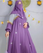 Stylish Dubai Cherry Party Borka – অল-ইন-ওয়ান দুবাই চেরি পার্টি সেট – স্টাইলিশ বোরকা, হিজাব ও নিকাব - Image 2